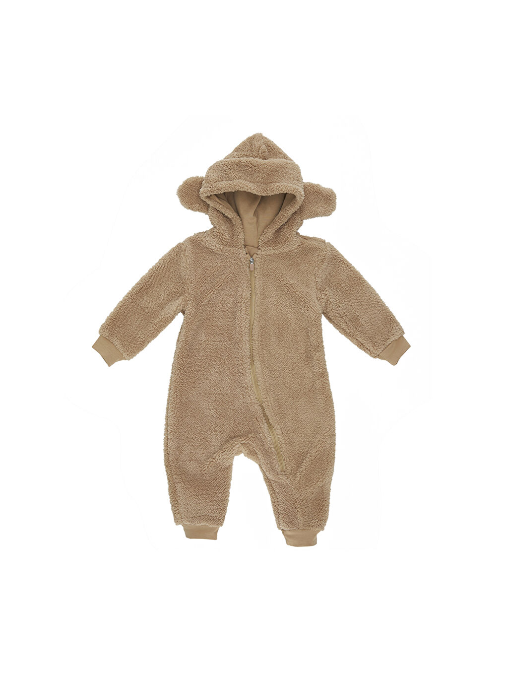 Kahverengi Erkek Çocuk Yumuşak Dokulu Tulum-4