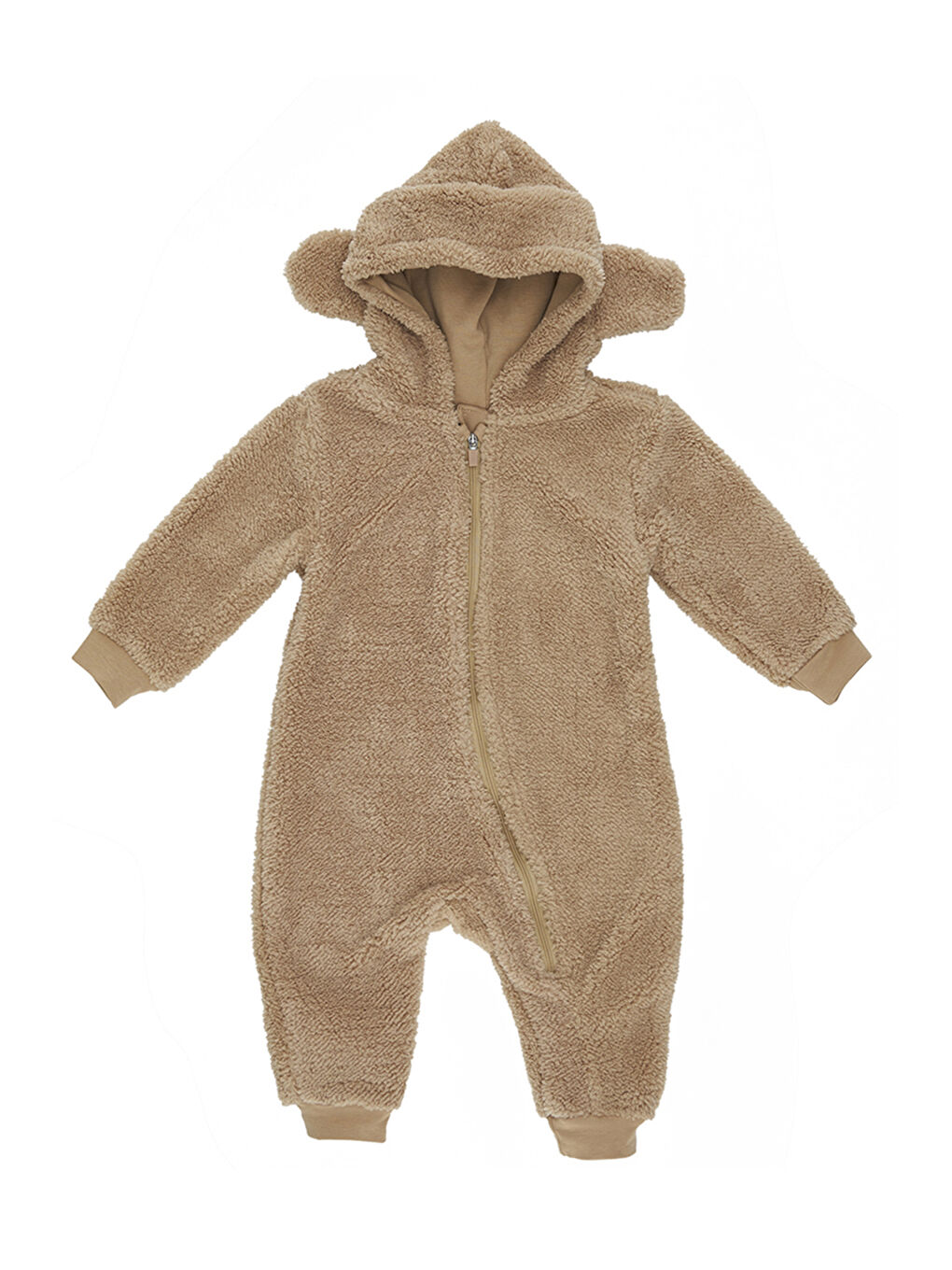 Kahverengi Erkek Çocuk Yumuşak Dokulu Tulum-5