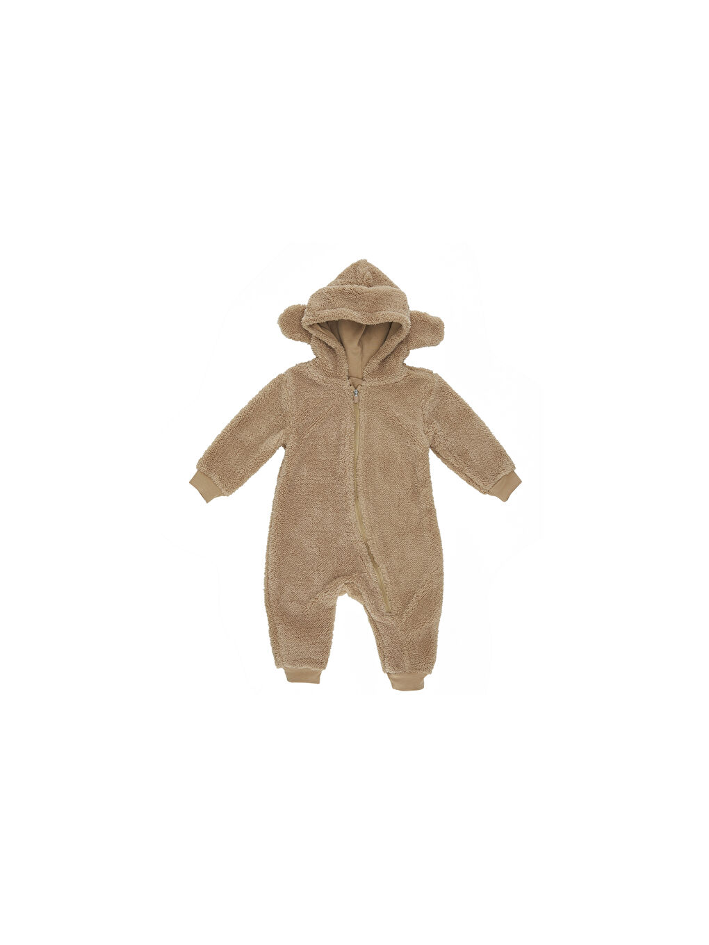 Kahverengi Erkek Çocuk Yumuşak Dokulu Tulum-6