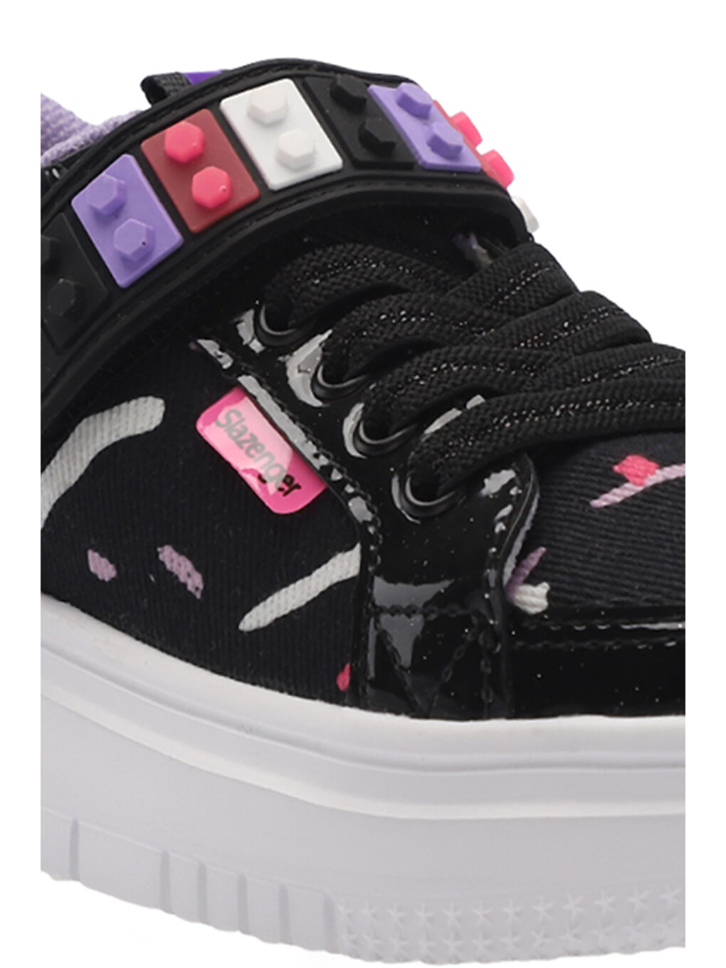 NUMANCIA Kız Çocuk Cırt Cırtlı Siyah / Mor Günlük Spor Ayakkabısı-3