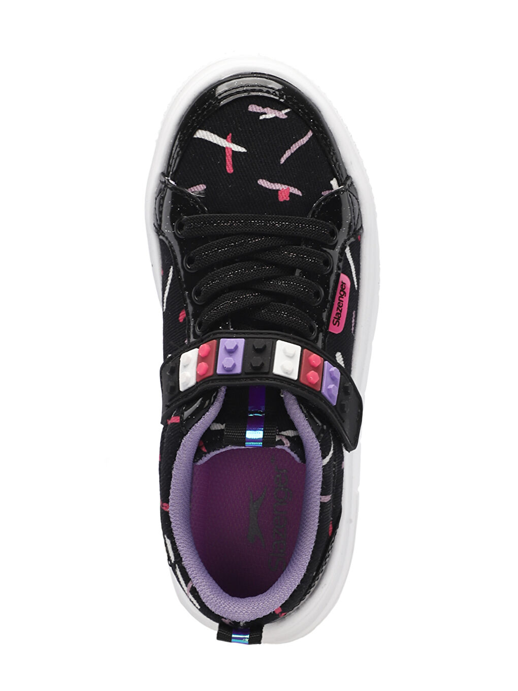 NUMANCIA Kız Çocuk Cırt Cırtlı Siyah / Mor Günlük Spor Ayakkabısı-4