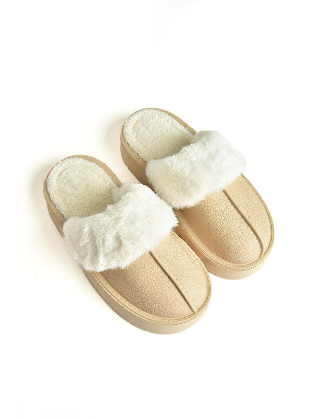 Fox Shoes T918264209 Bej Kadın Terlik - 4