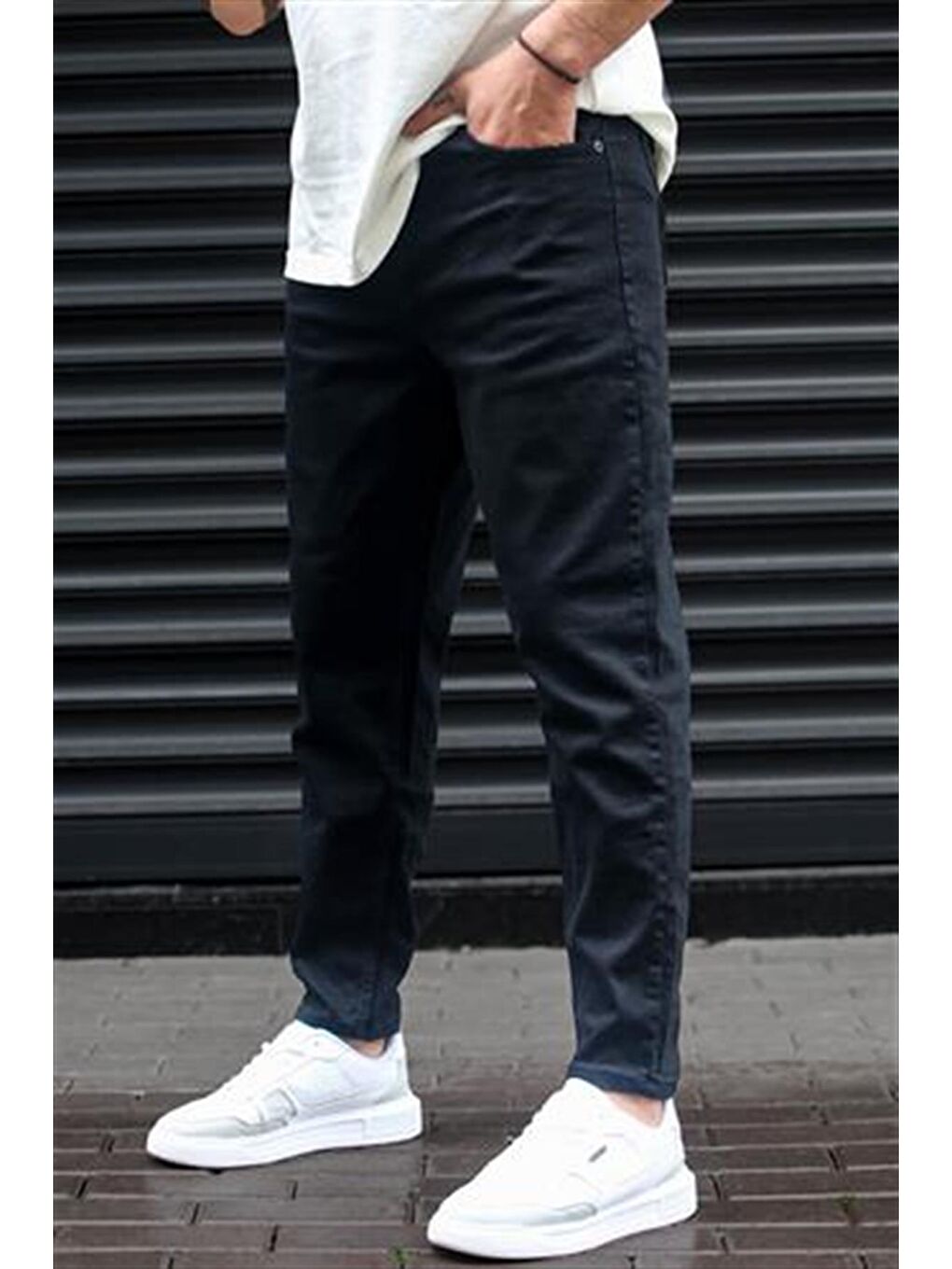 Koyu Siyah Oversize Erkek Jean 5102-3