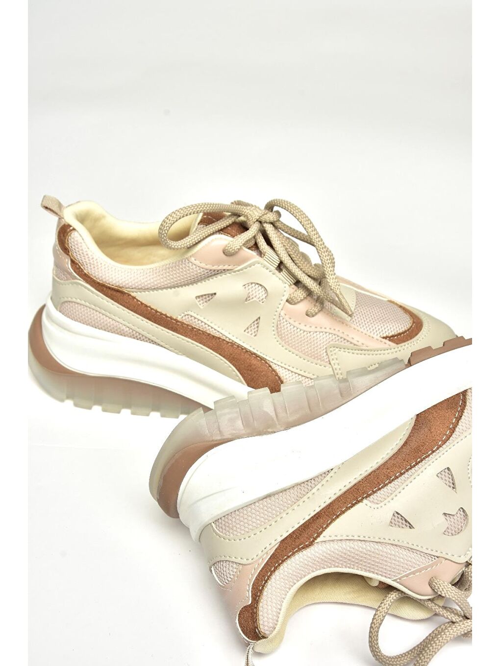 Bej U9732138 Vizon Kadın Sneakers-1