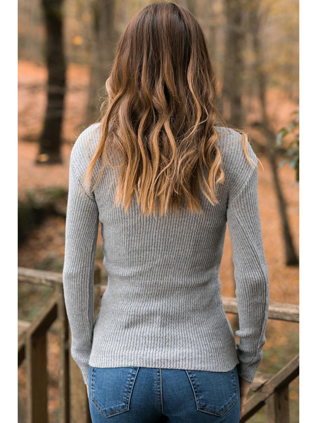 Gri Balıkçı Yaka Kazak 9YXK6-41552-03-1