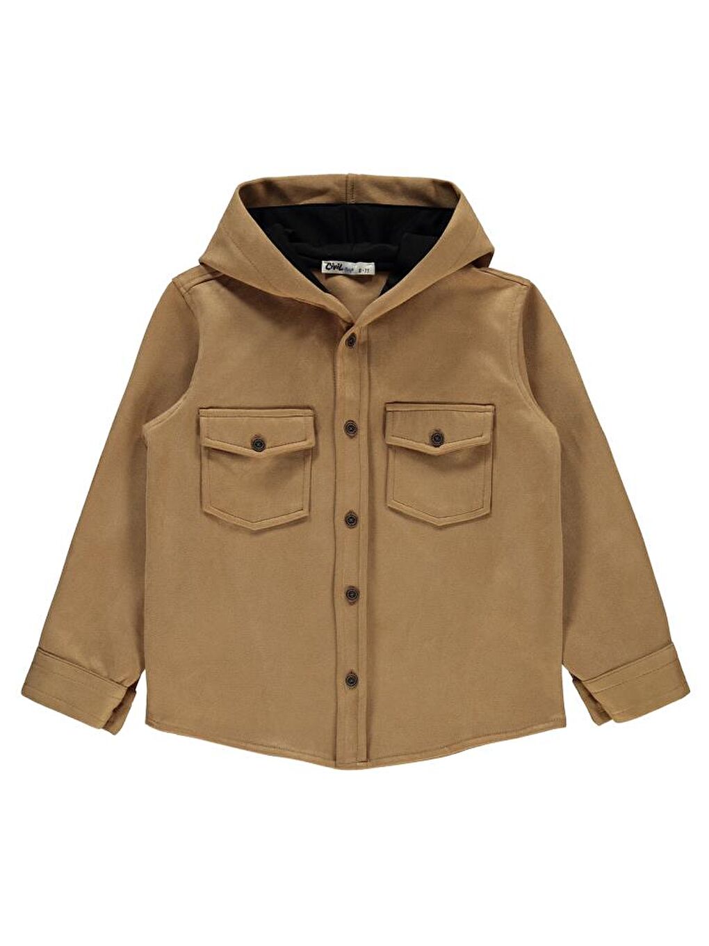 Bej Kız Çocuk Gömlek Ceket 10-13 Yaş Taş Rengi