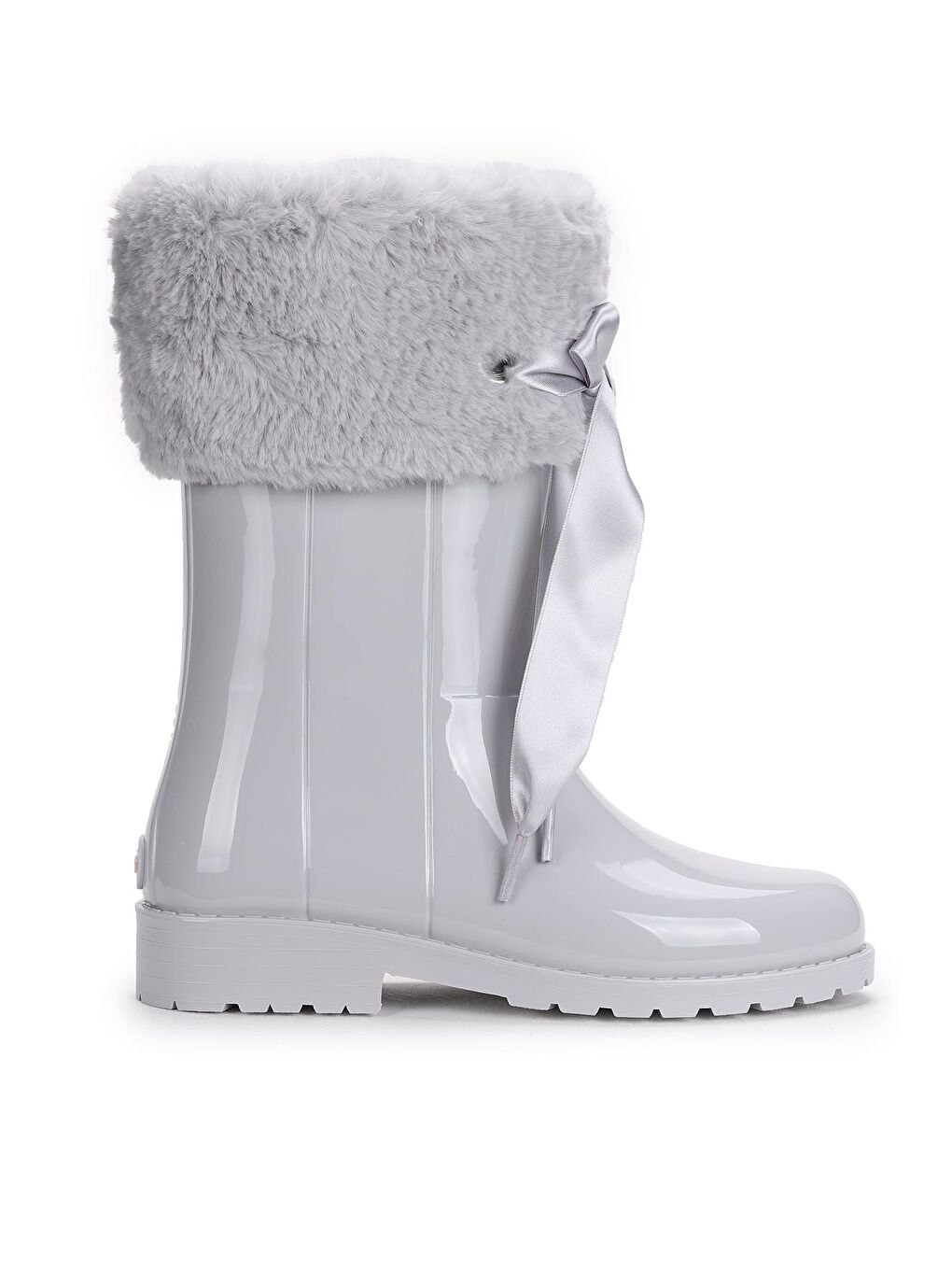 Gri Campera Charol Soft Kız Çocuk Su Geçirmez Yağmur Kar Çizmesi W10239-2