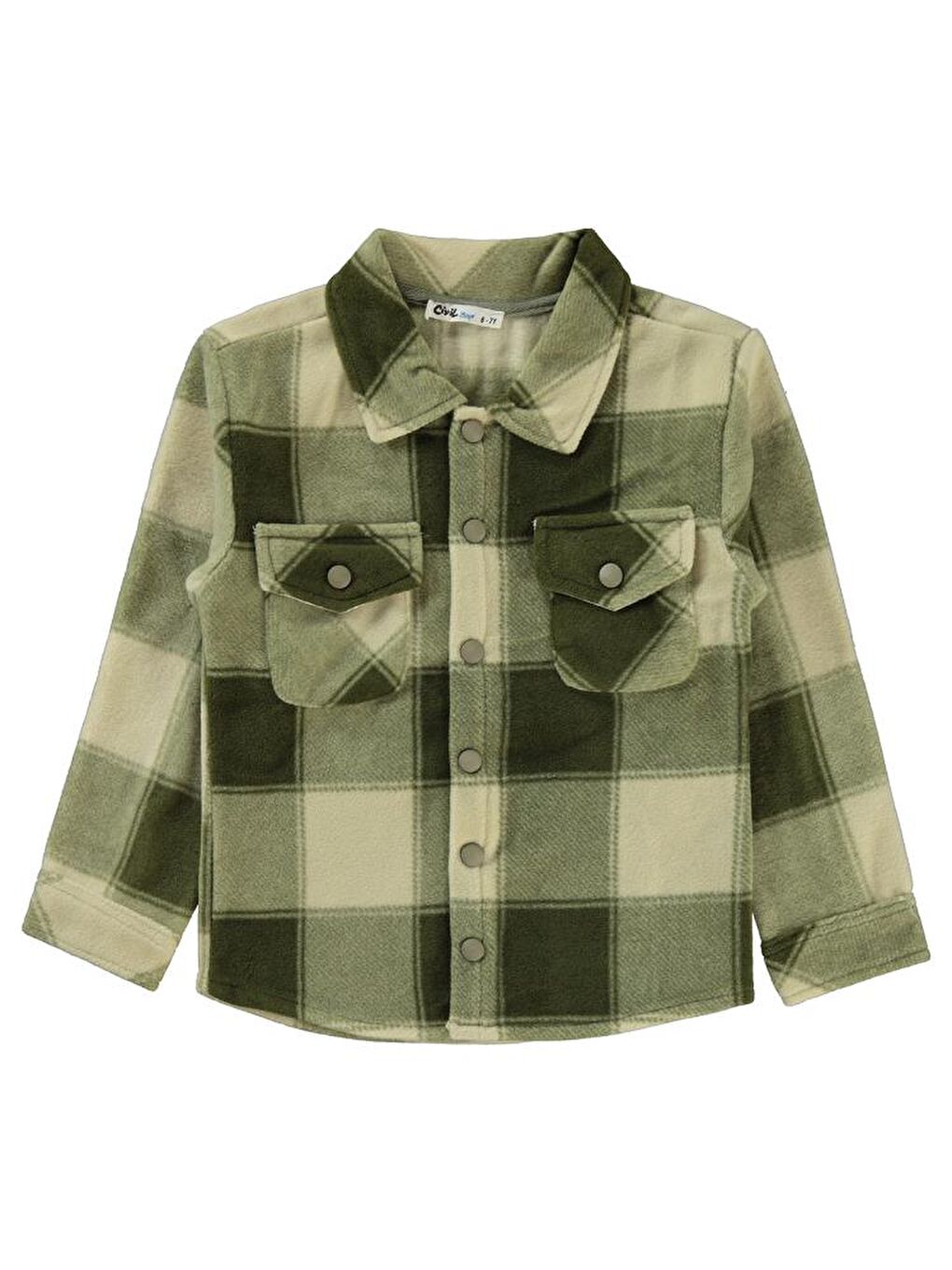 Boys Ekoseli 10-13 Yaş Gömlek - Haki 10-11 Yaş-1