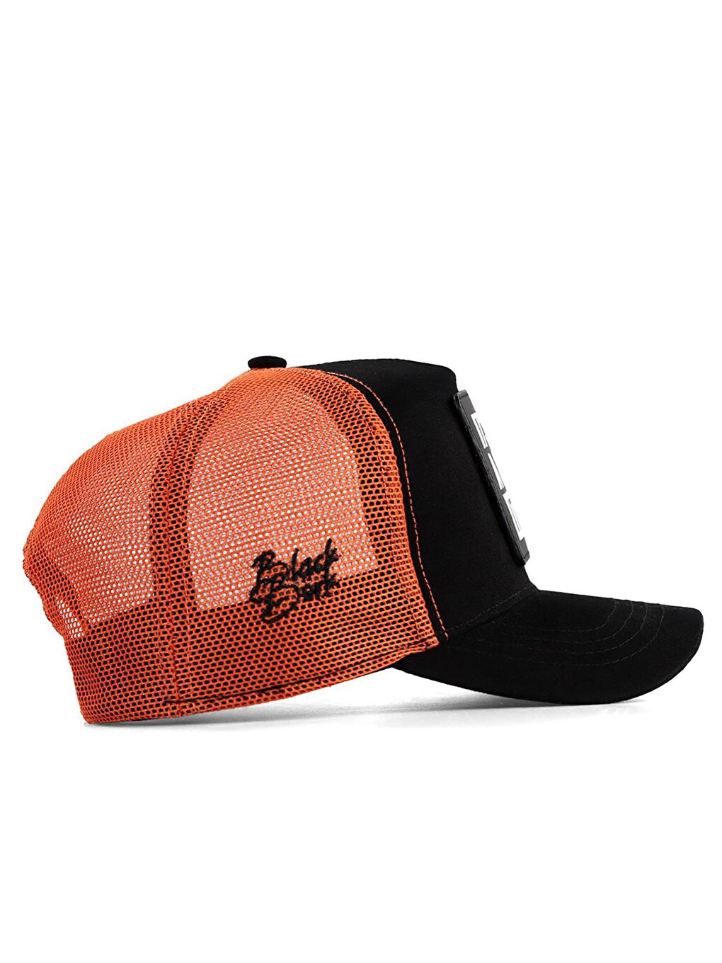 BlackBörk V1 Trucker See You Later Never - 2 Kod Logolu Unisex Siyah-Turuncu Şapka (Cap) - 1