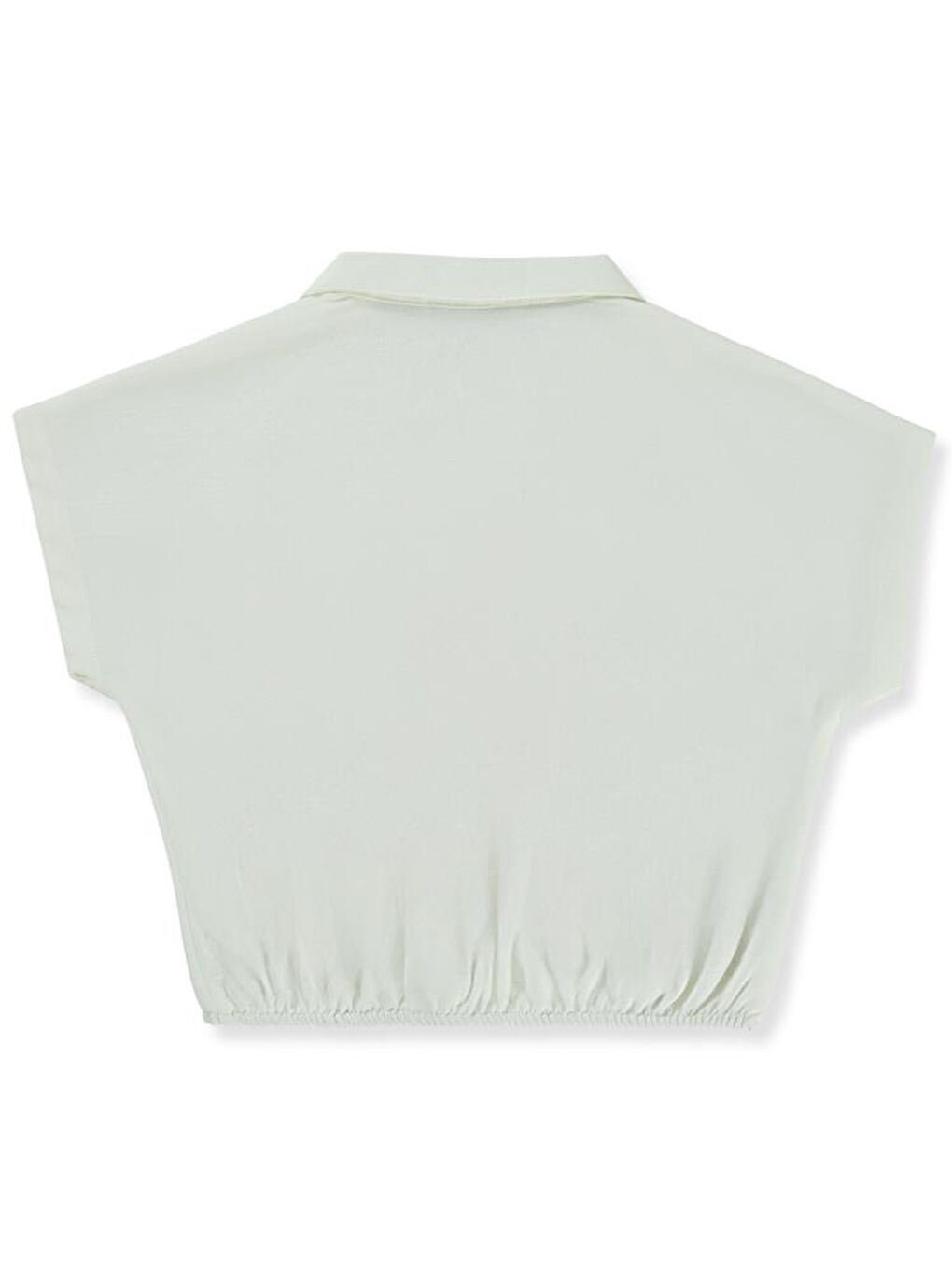 Girls Beli Büzgülü 6-9 Yaş Gömlek - Ekru 8-9 Yaş-1