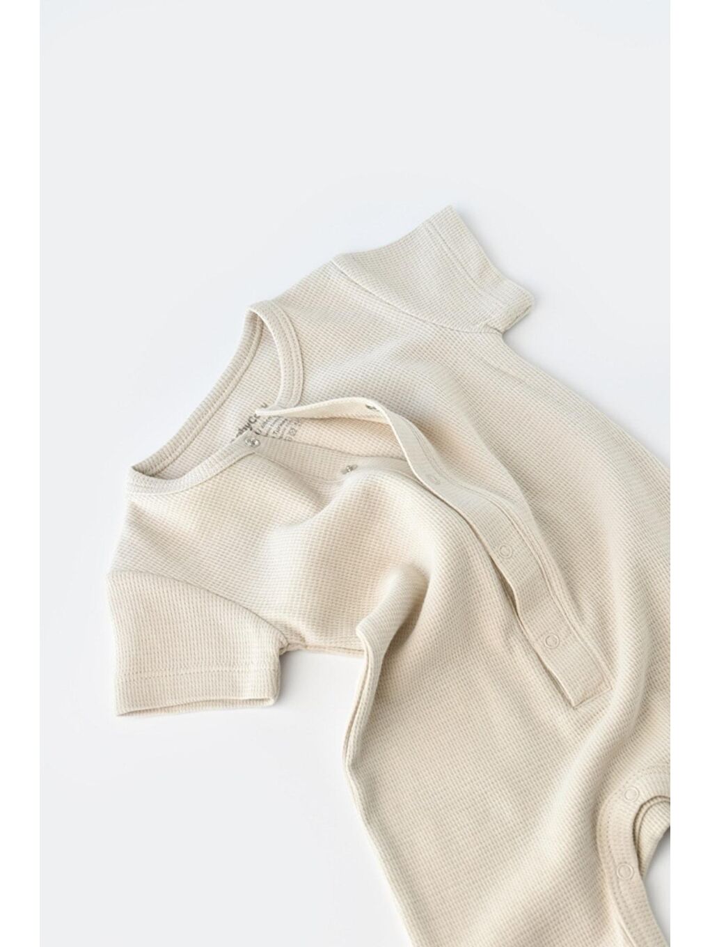 Bej Organik Kısa Kollu Tulum csyw1012-2