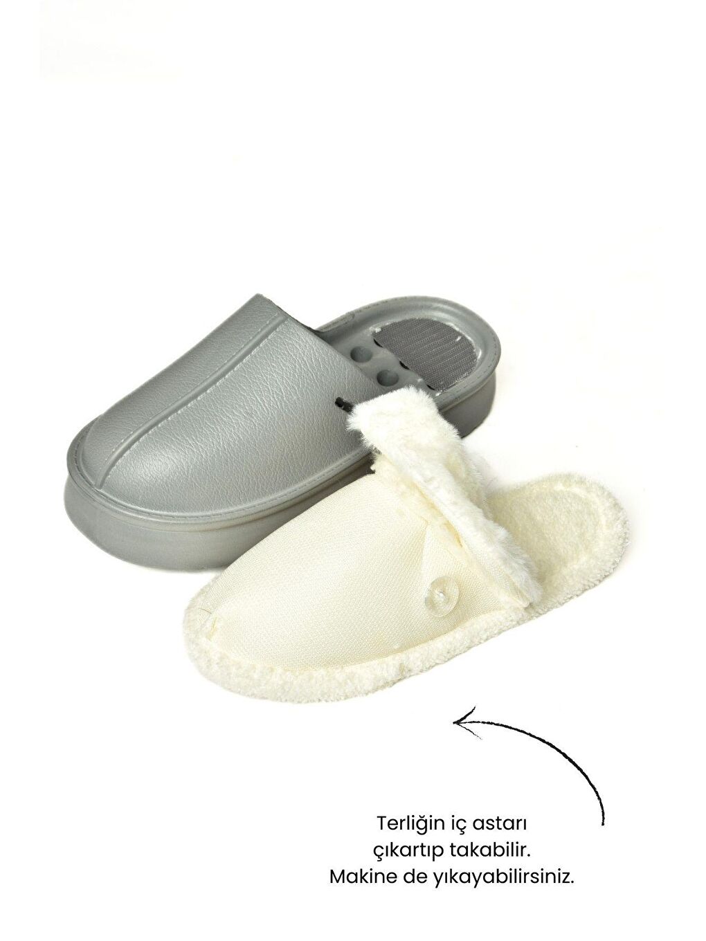 Fox Shoes T918264209 Gri Kadın Terlik - 2