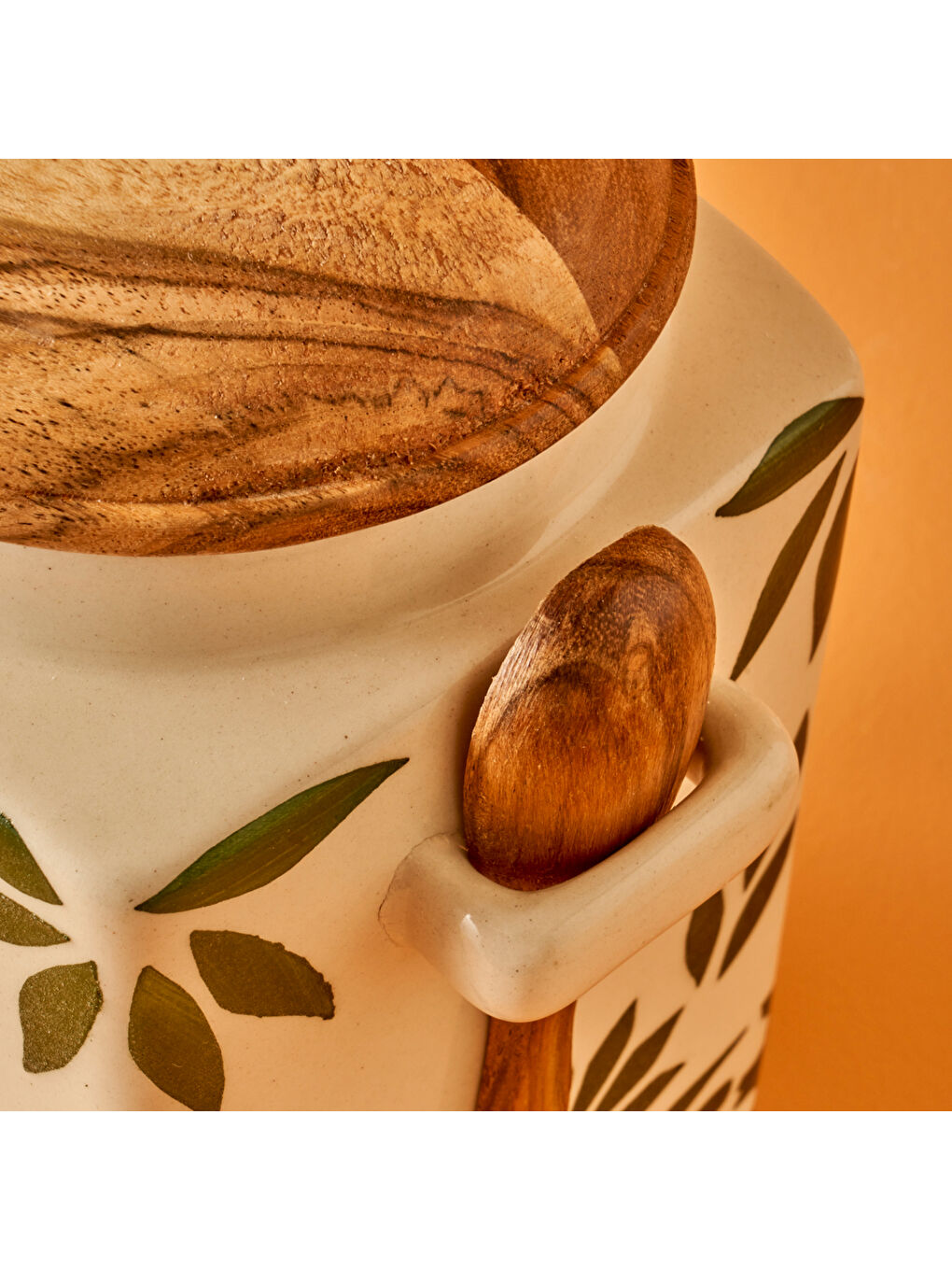 Ekru Molly Seramik Kavanoz Krem (1150 ml)-1