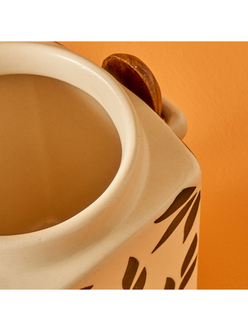 Ekru Molly Seramik Kavanoz Krem (1150 ml)-2