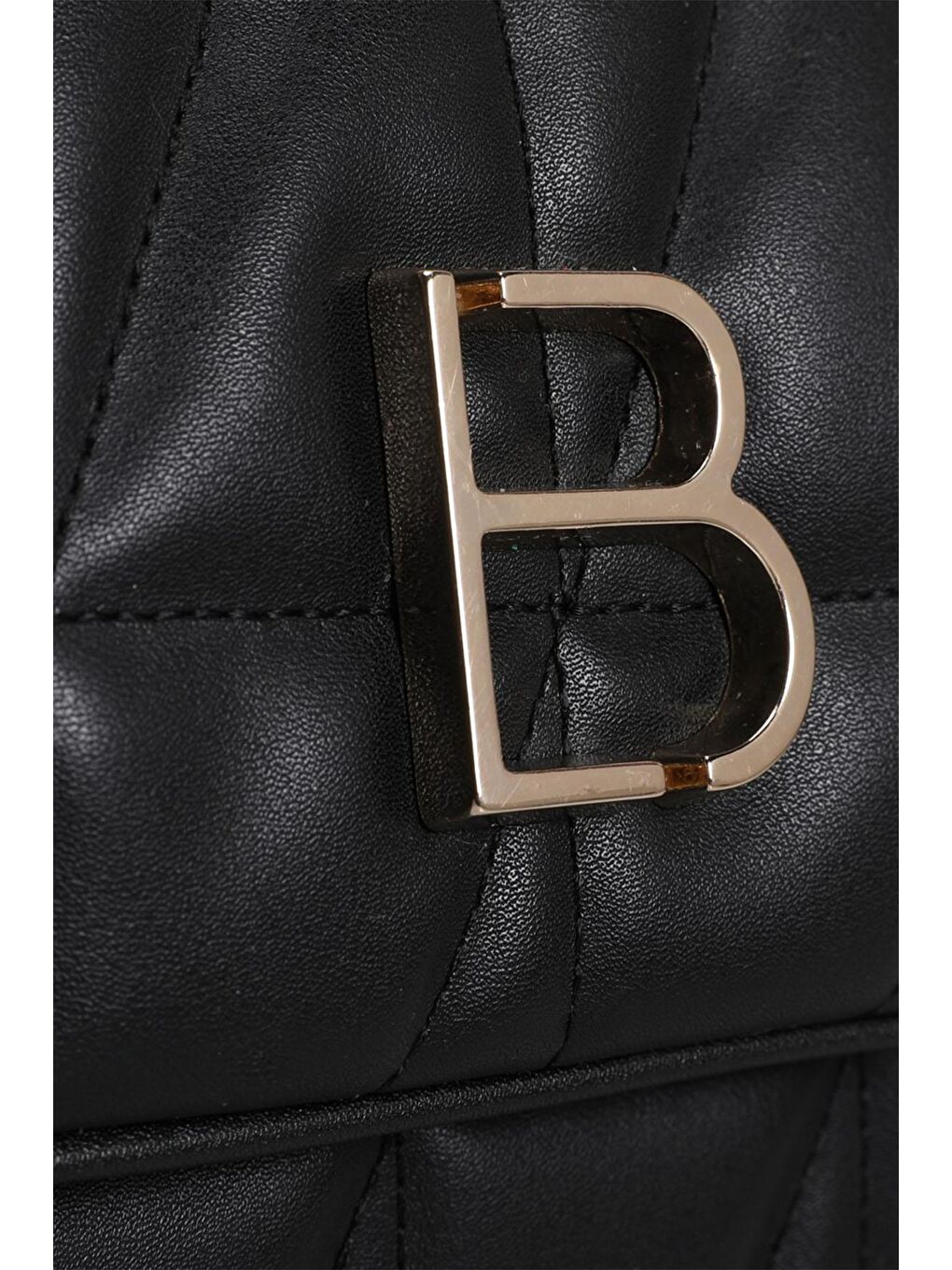 Siyah Desenli Zincir Askılı Kadın El ve Omuz Çantası-6