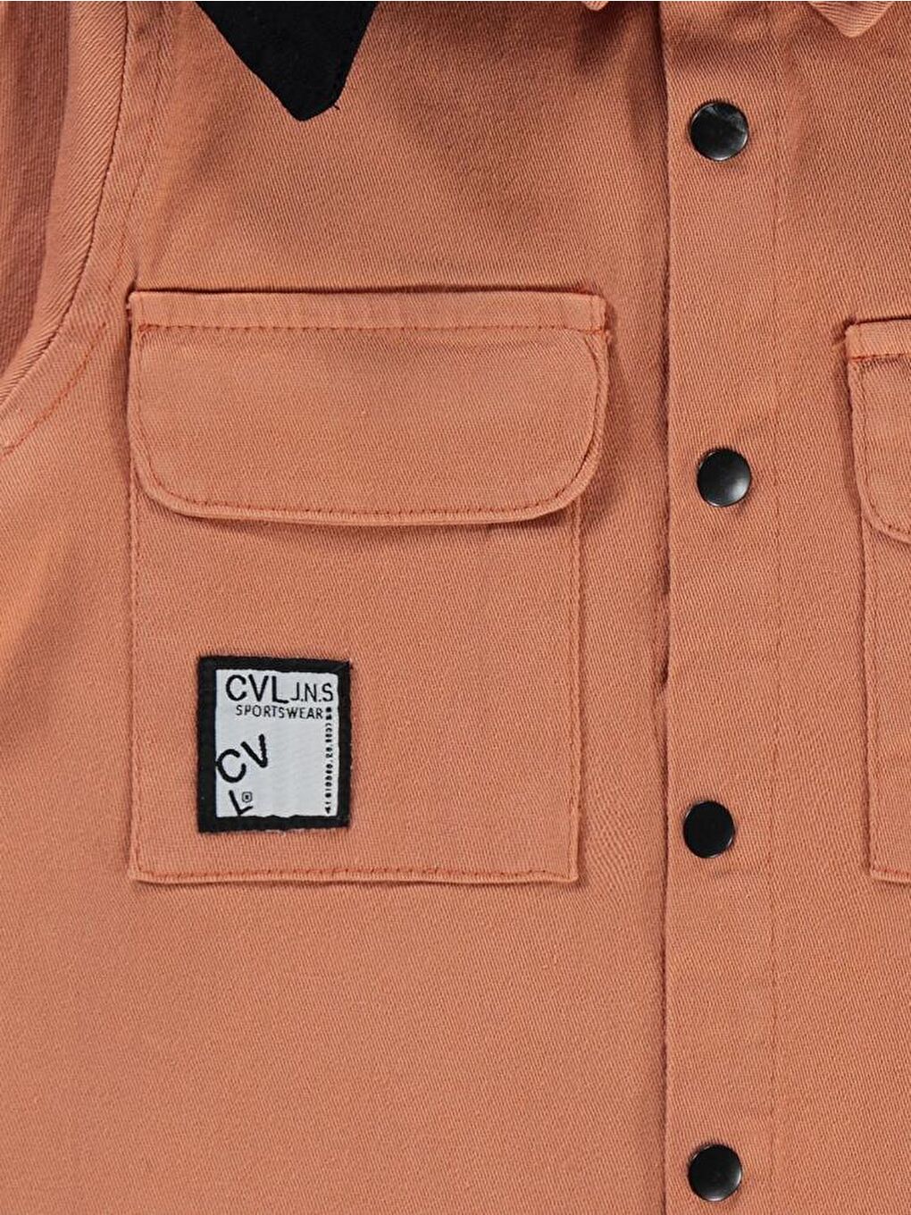 Kahverengi Boys Kapüşonlu 6-9 Yaş Gömlek - Turuncu 7-8 Yaş-1