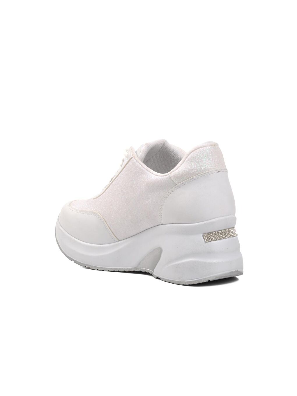 333067 Beyaz Kadın Dolgu Topuk Sneaker-3