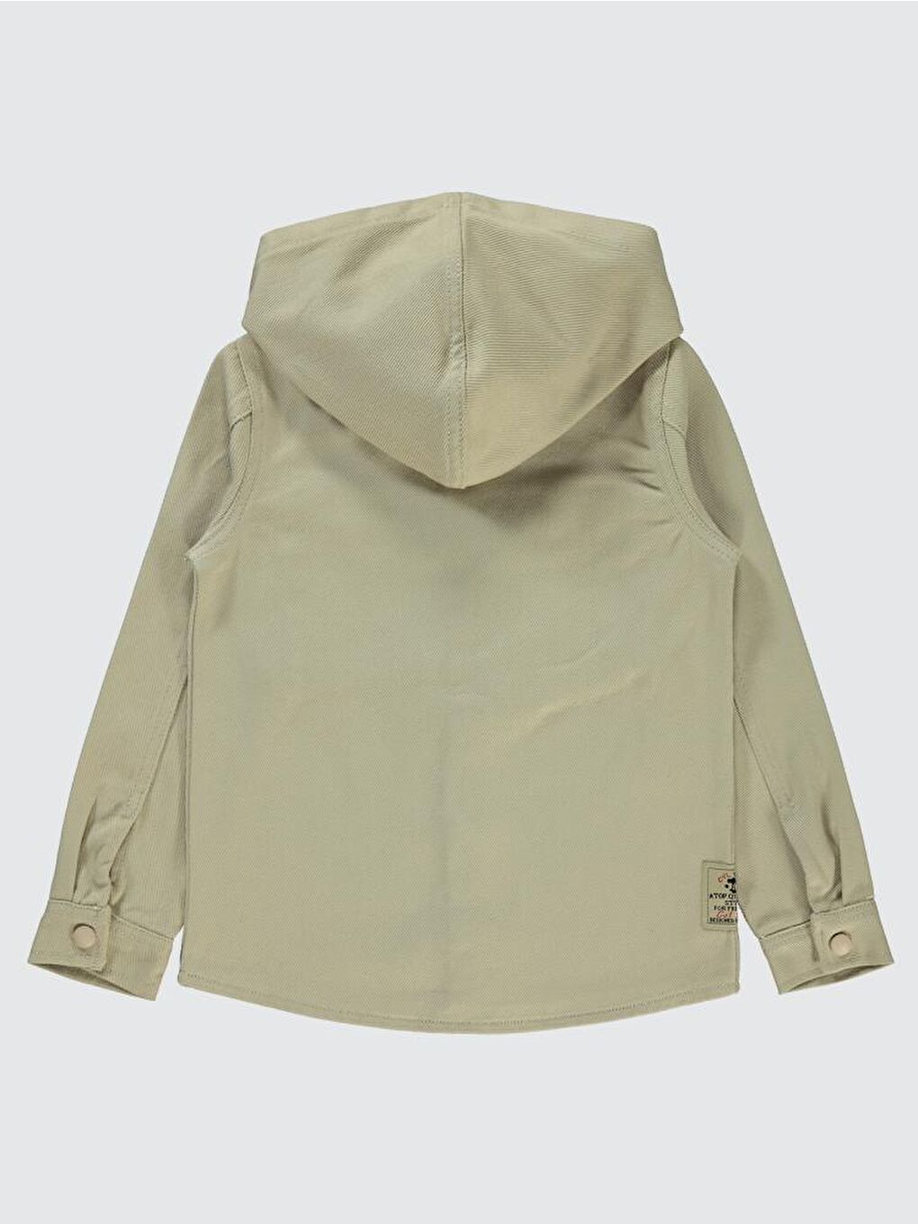 Boys Çift Çepli Armalı Kapüşonlu 6-9 Yaş Gömlek - Bej 8-9 Yaş