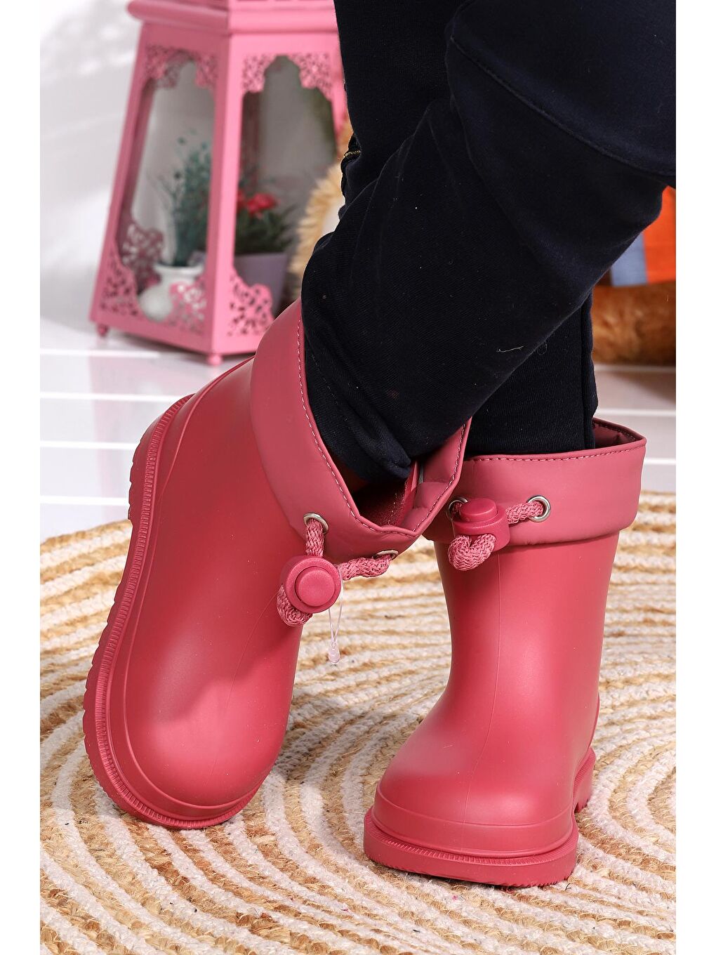 Fuşya Bimbi Euri Kız/Erkek Çocuk Su Geçirmez Yağmur Kar Çizmesi W10257
