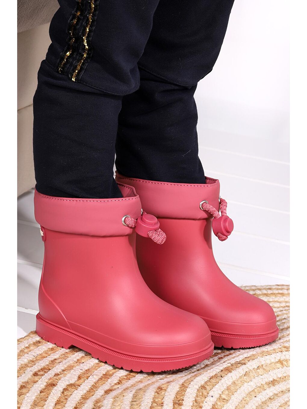 Fuşya Bimbi Euri Kız/Erkek Çocuk Su Geçirmez Yağmur Kar Çizmesi W10257-1