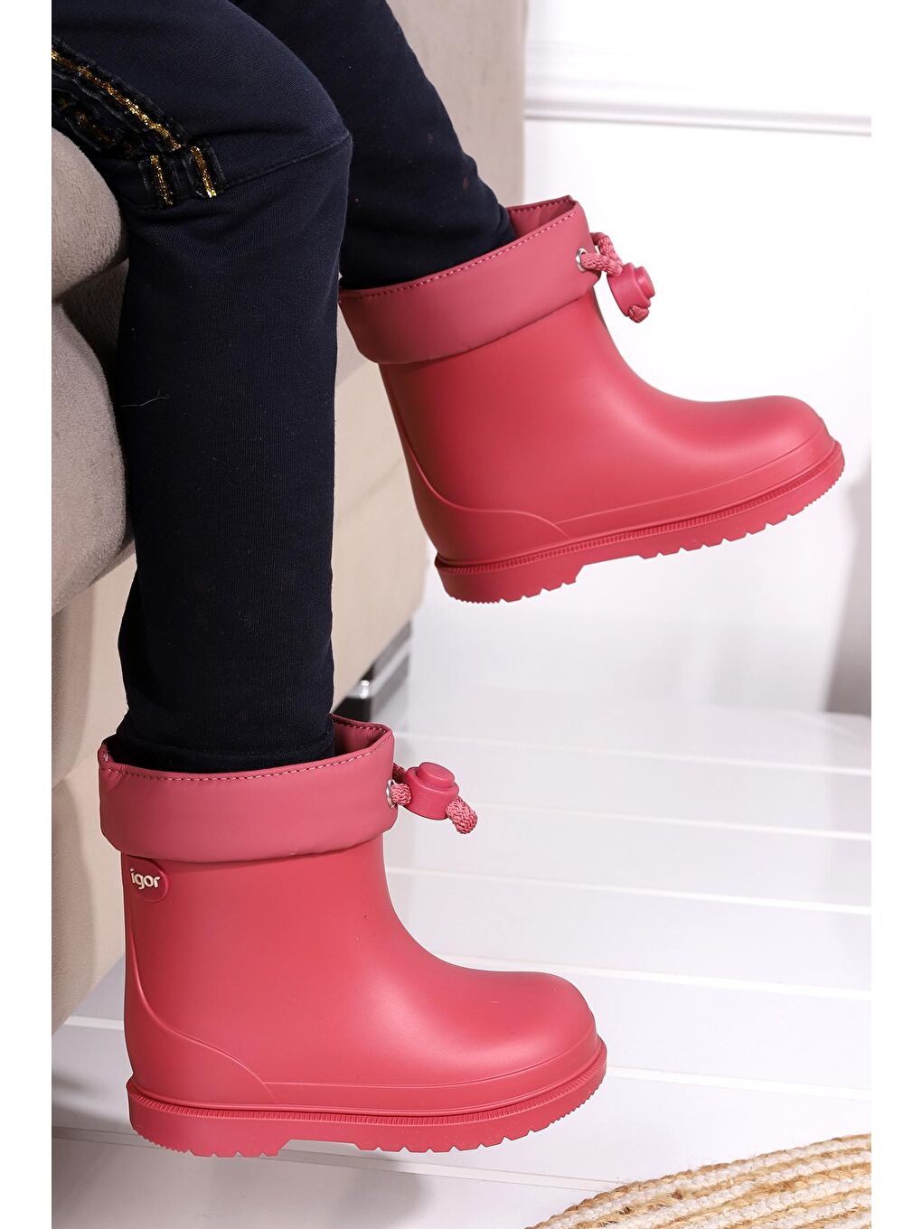 Fuşya Bimbi Euri Kız/Erkek Çocuk Su Geçirmez Yağmur Kar Çizmesi W10257-2