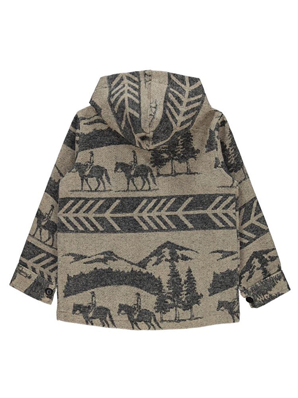 Boys At Baskılı Kapüşonlu 10-13 Yaş Gömlek - Siyah 11-12 Yaş-1