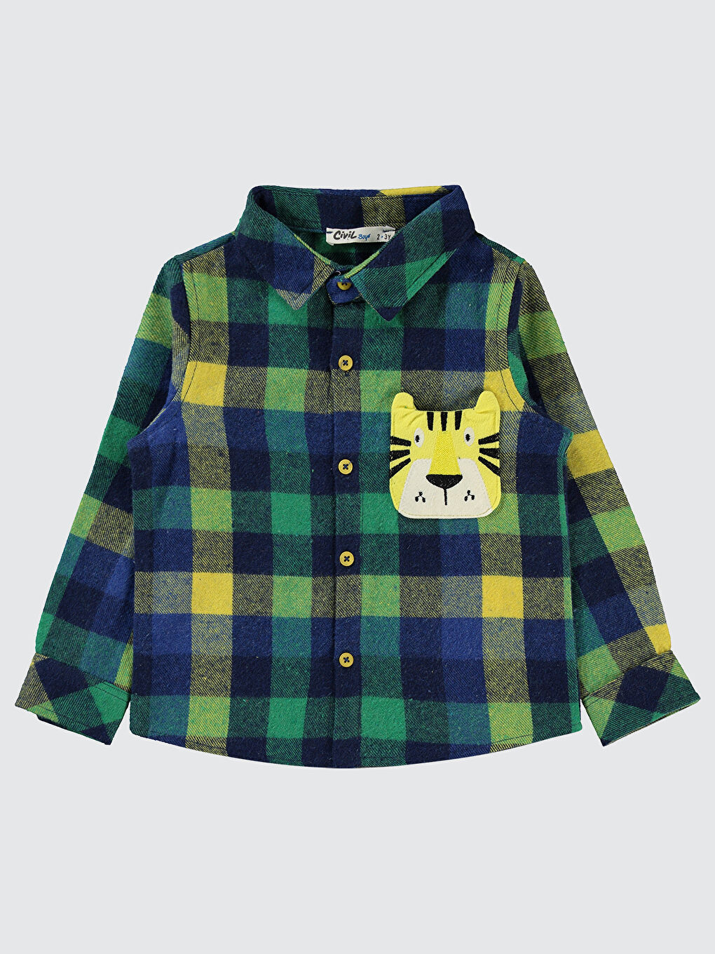 Boys Erkek Çocuk Gömlek 2-5 Yaş Yeşil