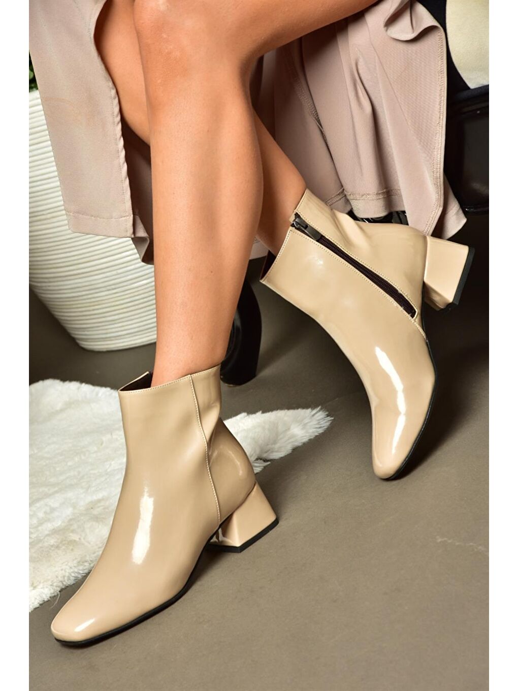 Bej R6540124 Ten Kadın Bot-1