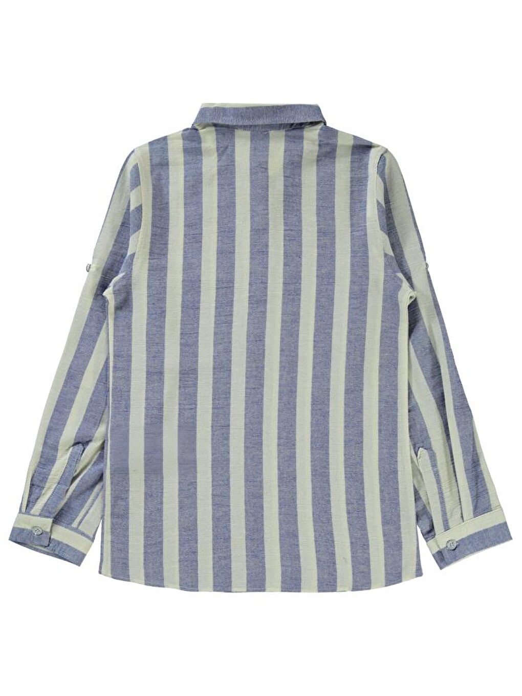 Boys Çizgili Yelken Nakışlı 10-13 Yaş Gömlek - Mavi12-13 Yaş-1