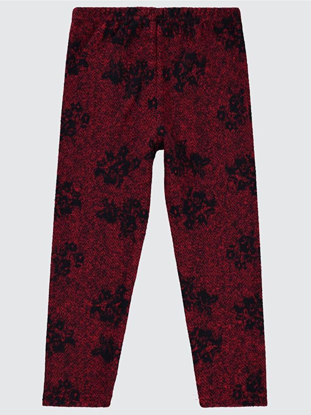 Girls Çiçek Desenli 6-9 Yaş Tayt - Kırmızı 6-7 Yaş-3