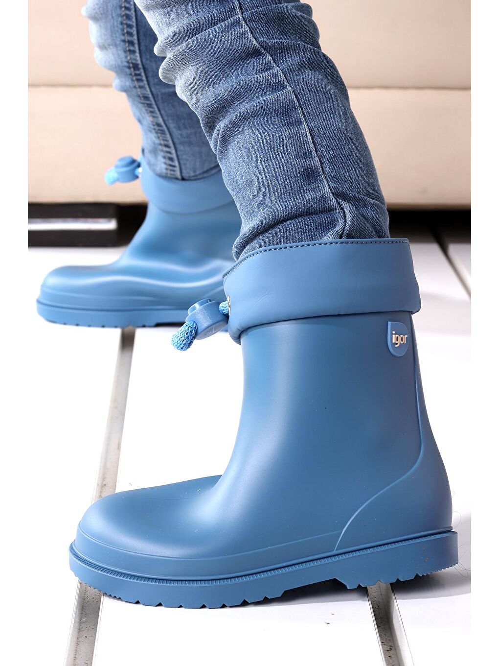 Mavi Bimbi Euri Kız/Erkek Çocuk Su Geçirmez Yağmur Kar Çizmesi W10257