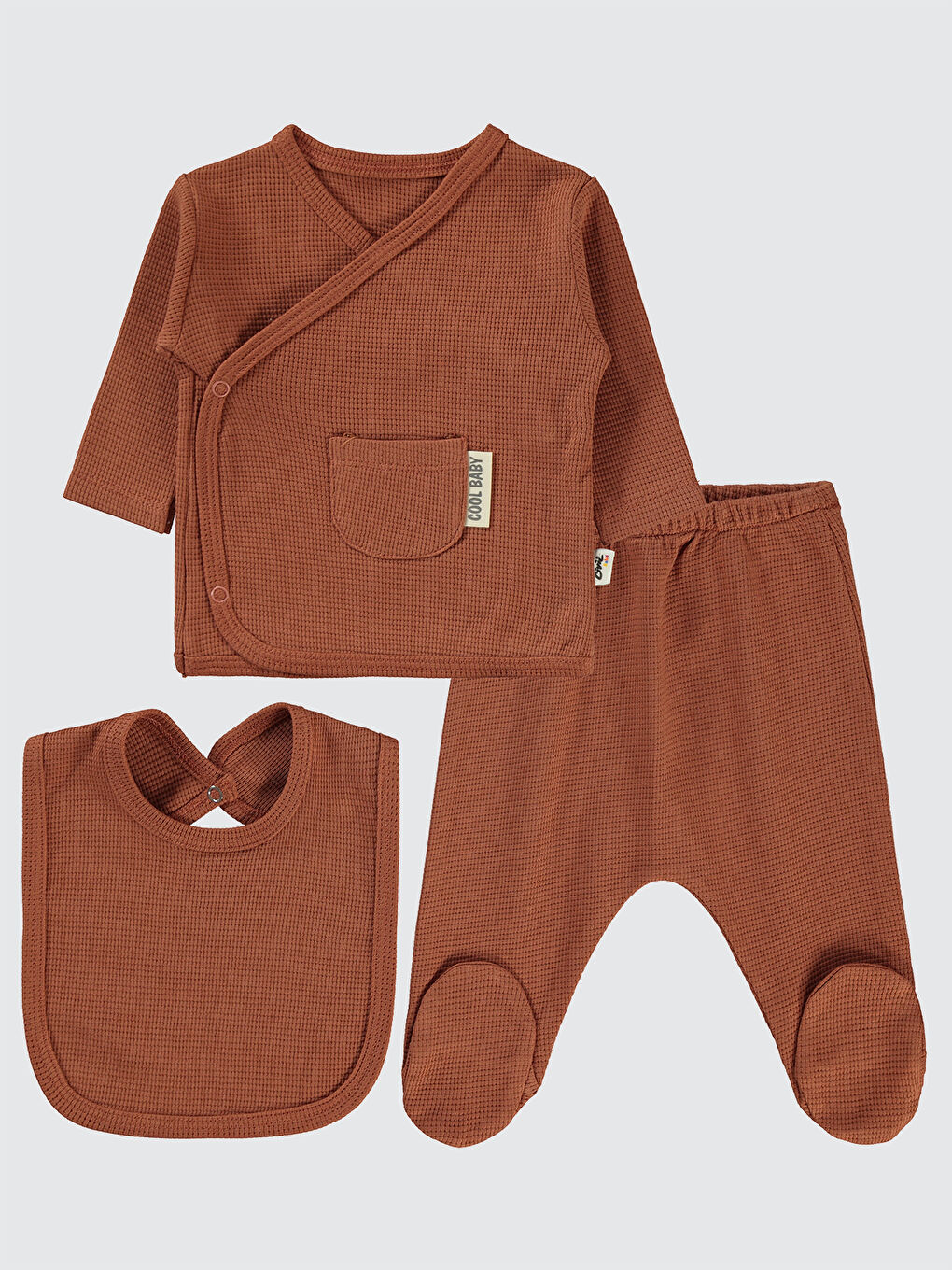 Baby Erkek Bebek Zıbın Takımları 0-1 Ay Kahverengi