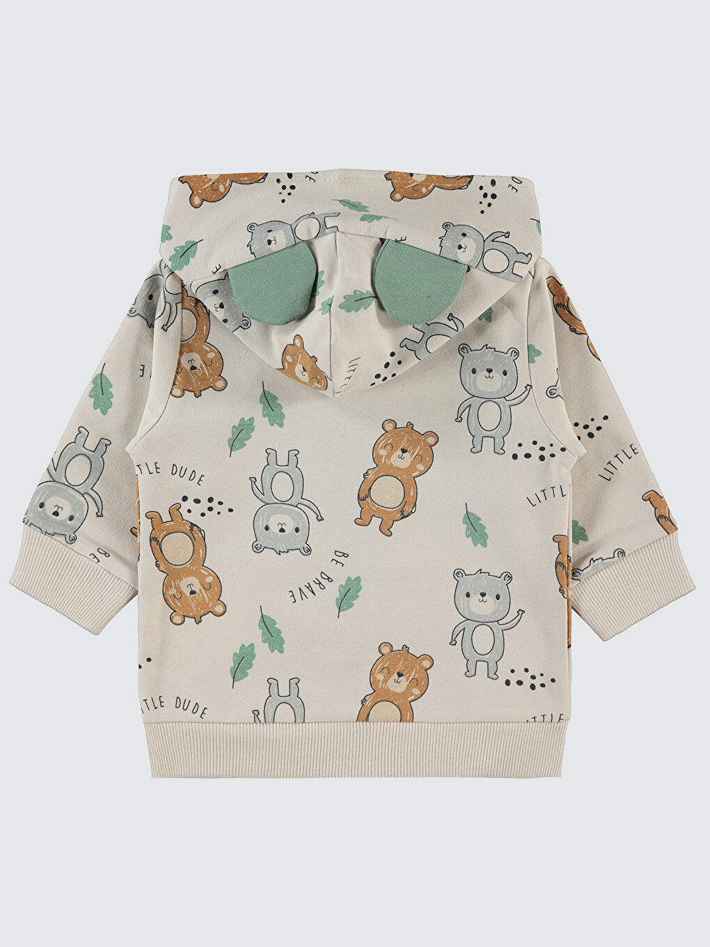 Bej Baby Erkek Bebek Hırka 6-18 Ay Fil Dişi-1