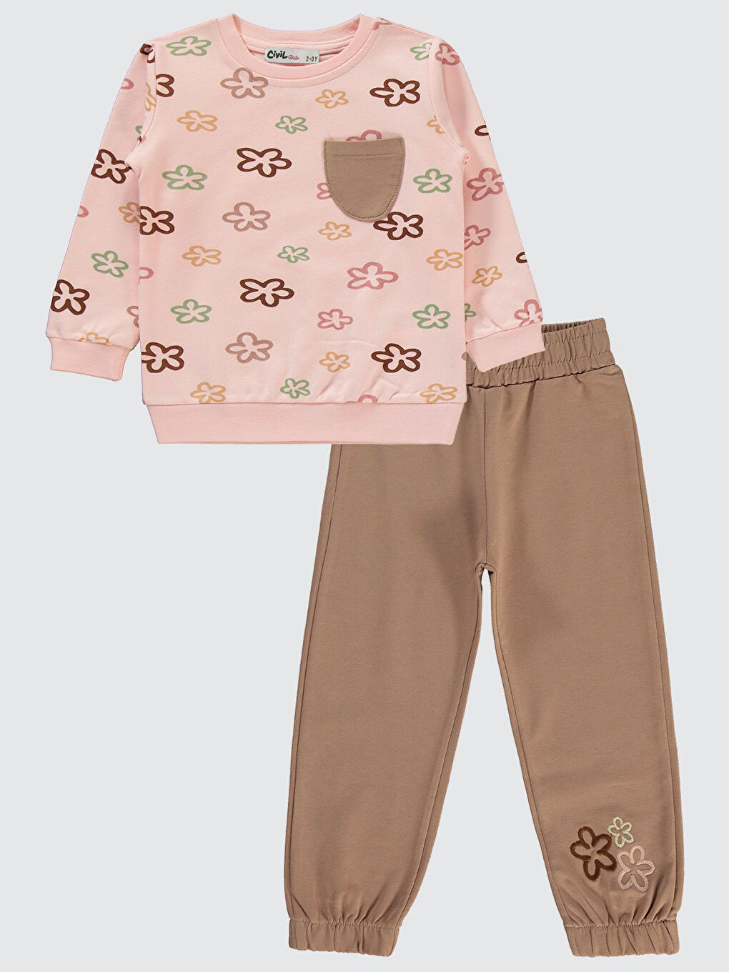 Pembe Girls Kız Çocuk Eşofman Takmı 2-5 Yaş Pudra