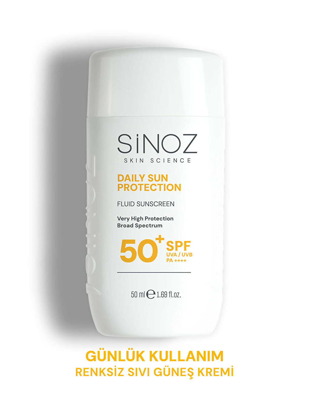SPF50+ Günlük Kullanım Sıvı Yüz Güneş Kremi 50ml - Yeni Nesil Güneş Filtreleri- Hibrit Formül-PA++++