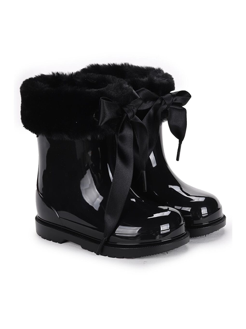 Siyah Bimbi Soft Erkek/Kız Çocuk Yağmur Kar Çizmesi W10258-1