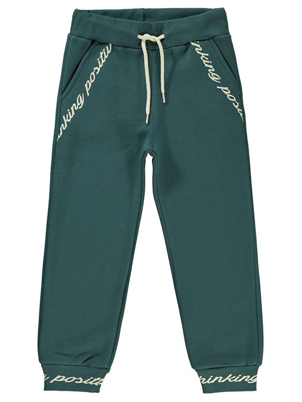 Petrol Girls Paçası Baskılı 6-9 Yaş Eşofman Altı - Yeşil 9-10 Yaş