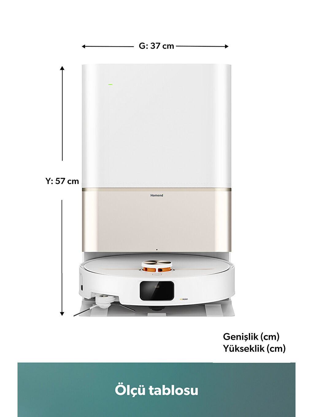Alex 50 Pro AI Destekli Akıllı Robot Süpürge 28000 Pa Emiş Güçlü Beyaz-1