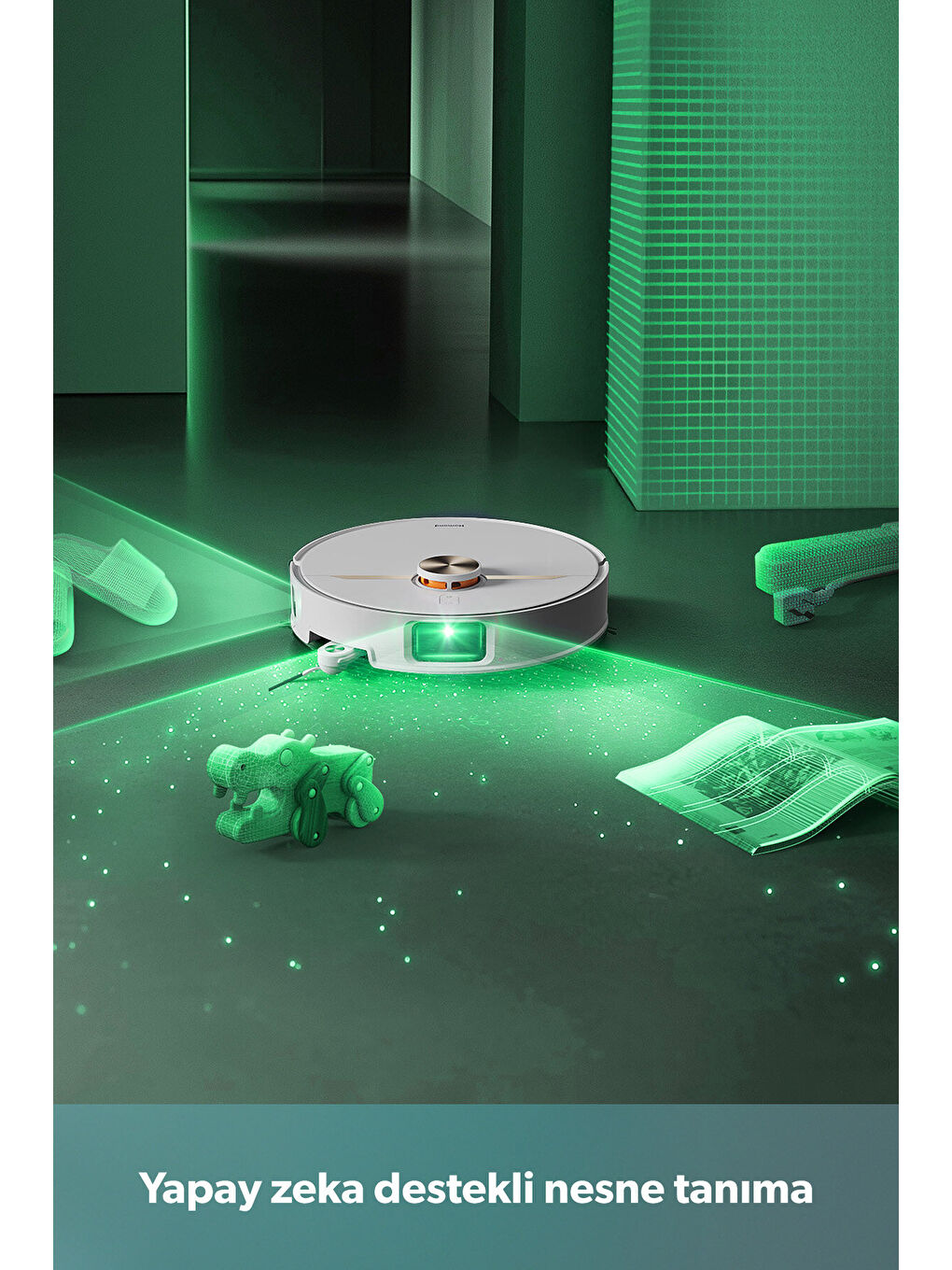 Alex 50 Pro AI Destekli Akıllı Robot Süpürge 28000 Pa Emiş Güçlü Beyaz-2
