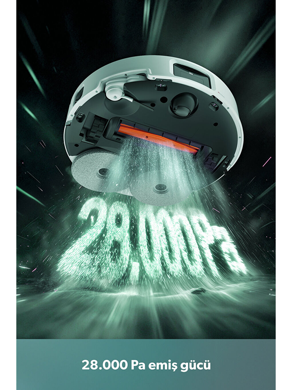 Alex 50 Pro AI Destekli Akıllı Robot Süpürge 28000 Pa Emiş Güçlü Beyaz-4