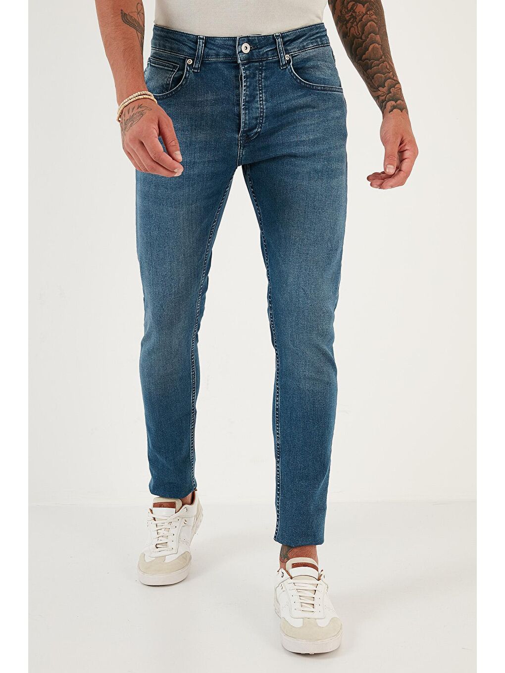 Buratti Mavi Pamuklu Normal Bel Slim Fit Dar Paça Jeans 1116J151NAPOLI