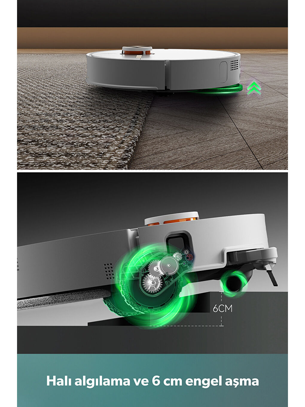 Alex 50 Pro AI Destekli Akıllı Robot Süpürge 28000 Pa Emiş Güçlü Beyaz-5