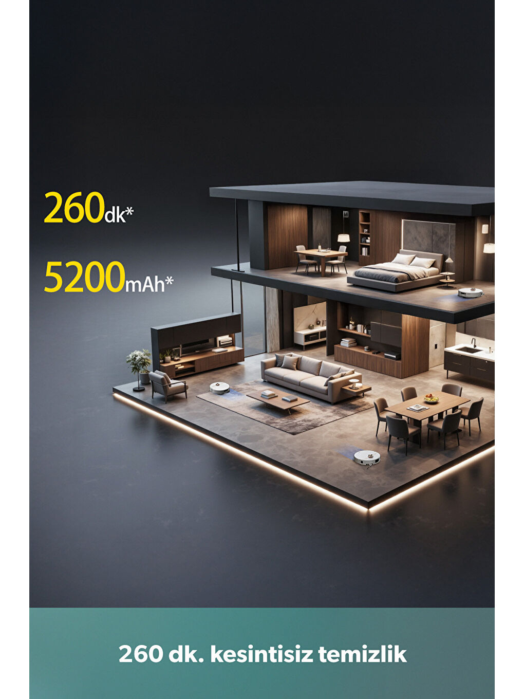 Alex 50 Pro AI Destekli Akıllı Robot Süpürge 28000 Pa Emiş Güçlü Beyaz-9