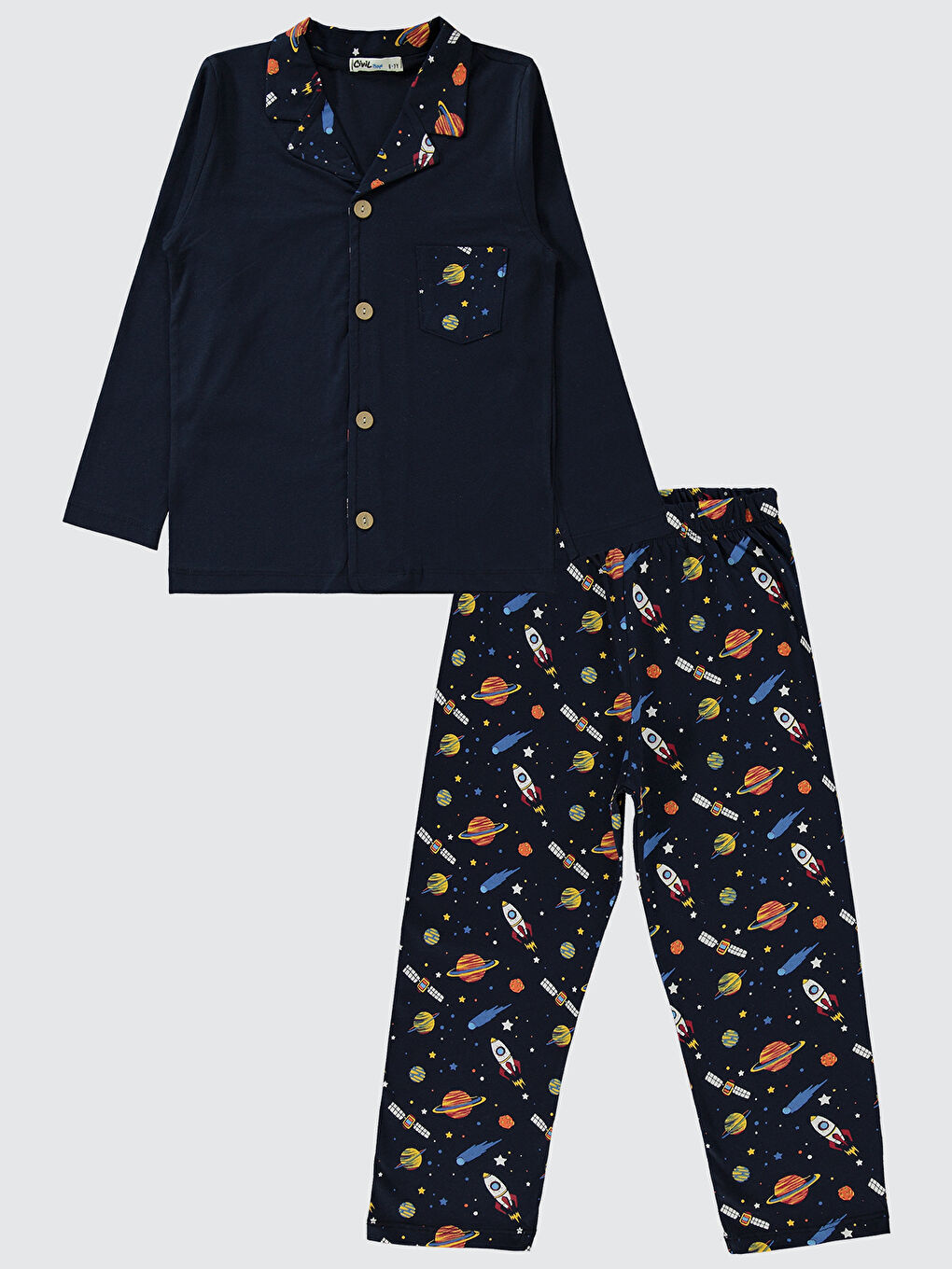 Boys Erkek Çocuk Pijama Takımı 6-9 Yaş Lacivert