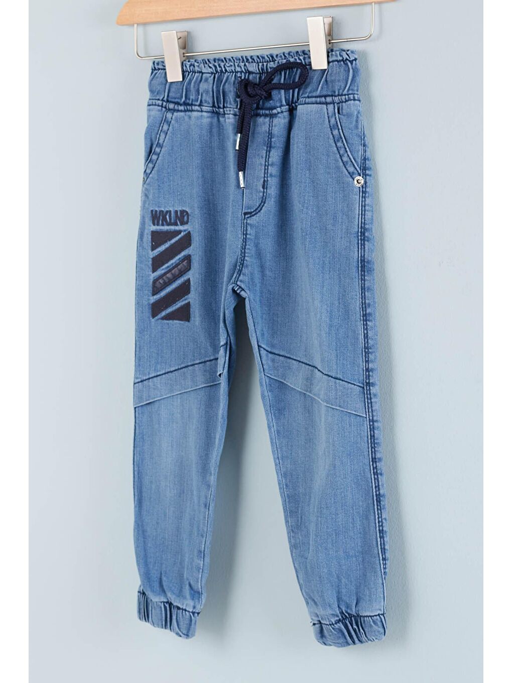 Mavi Erkek Çocuk Lastikli Jean Pantolon 0-4 Yaş 13908