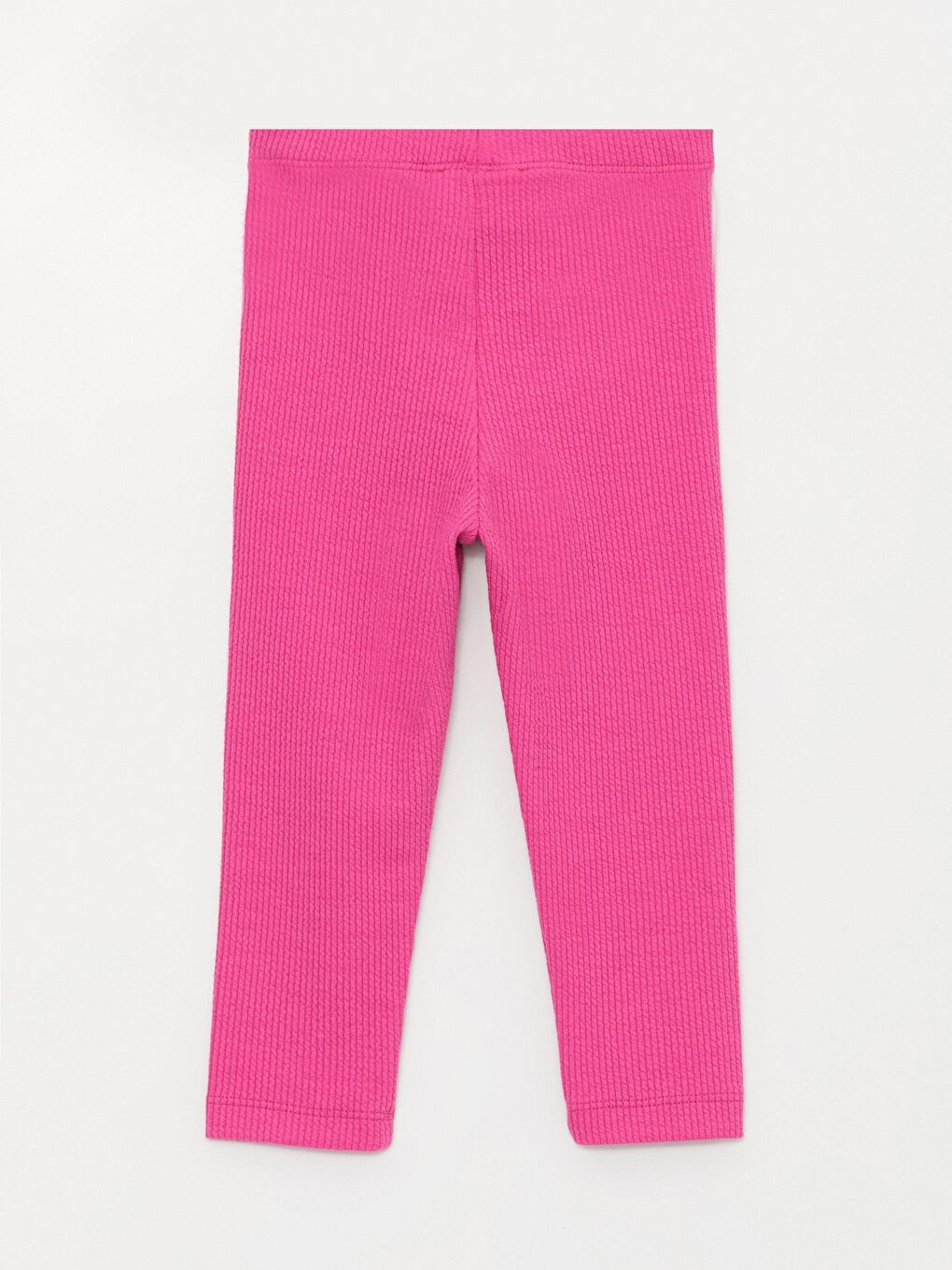Fuşya Kız Çocuk Bürümcük Örme Likralı Tayt-1