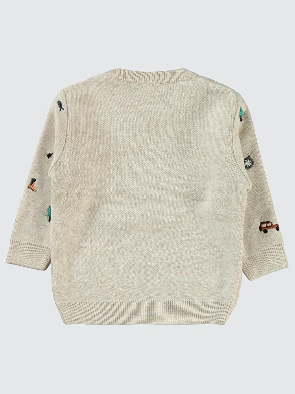 Baby Çoklu Nakışlı 6-18 Ay Kazak - Bej 6-9 Ay-1