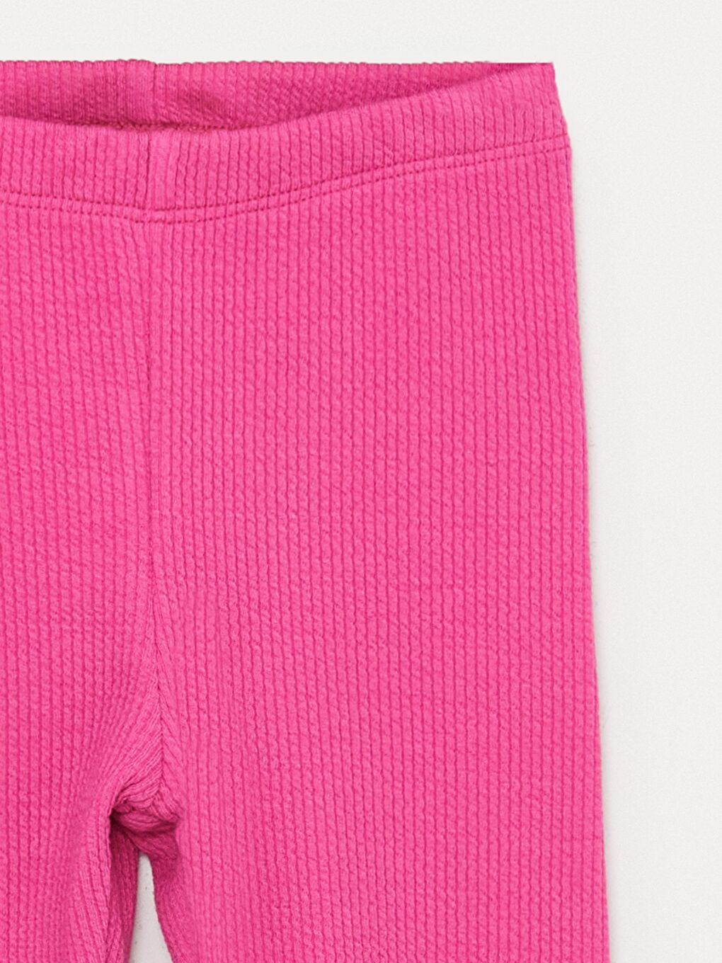 Fuşya Kız Çocuk Bürümcük Örme Likralı Tayt-2