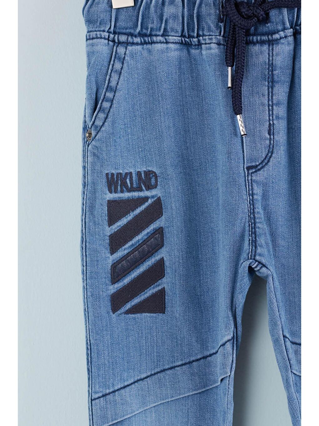 Mavi Erkek Çocuk Lastikli Jean Pantolon 0-4 Yaş 13908-2