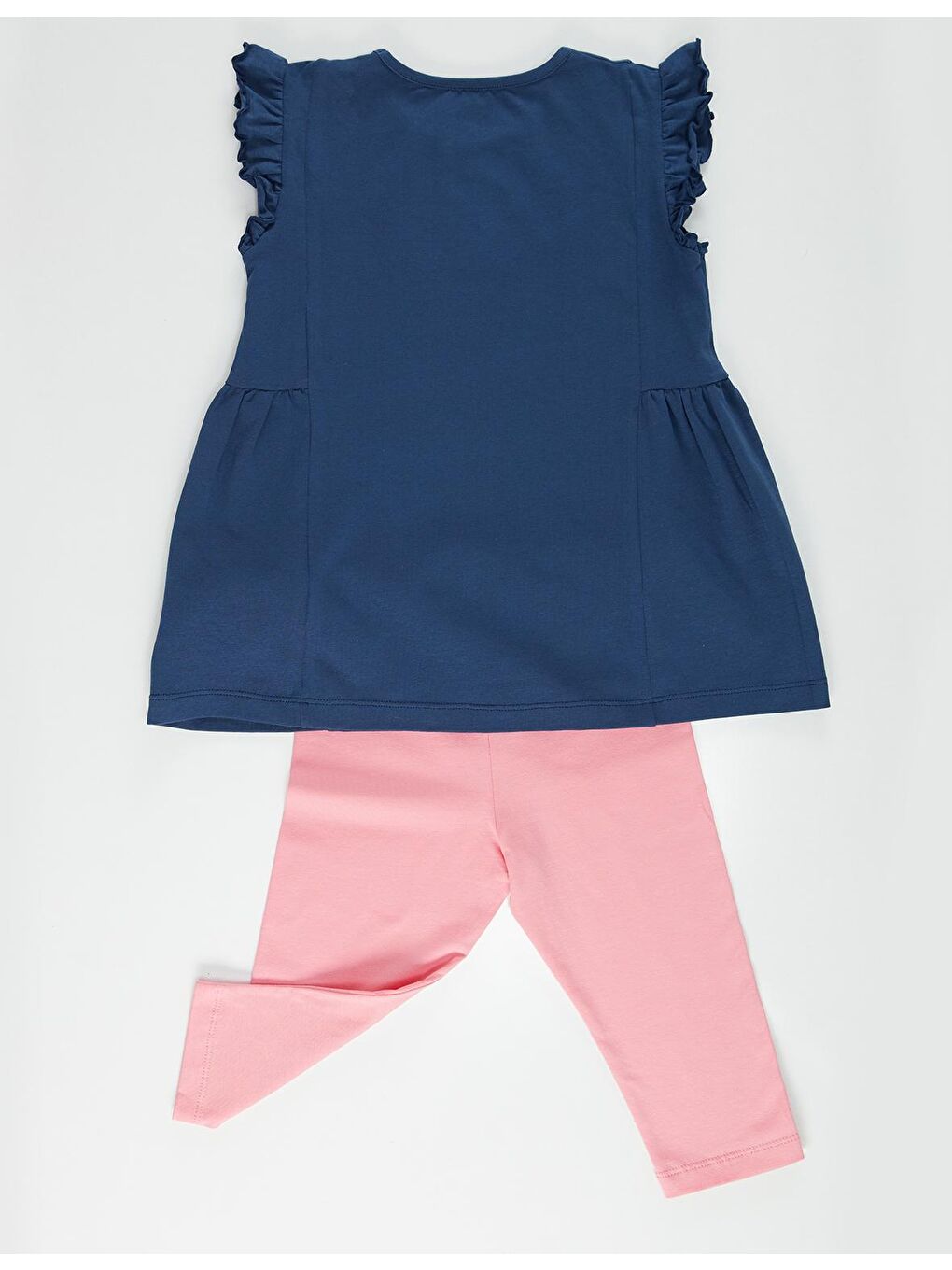 Karışık Fun Fırfırlı Kız Çocuk Tunik Tayt Takım-3
